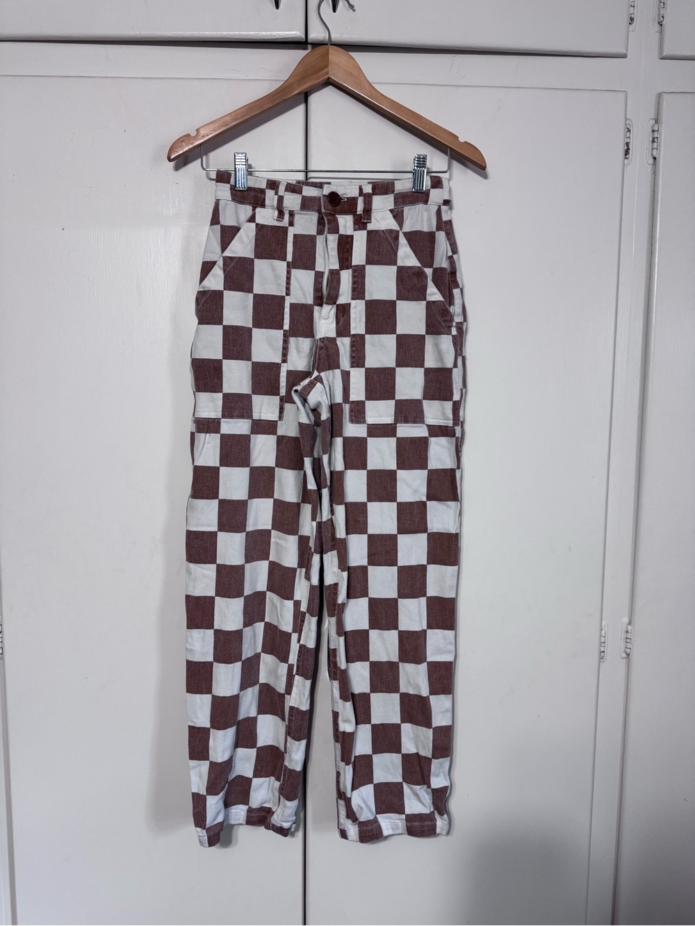 P&CO Checkerboard Brown and White Women’s Pants